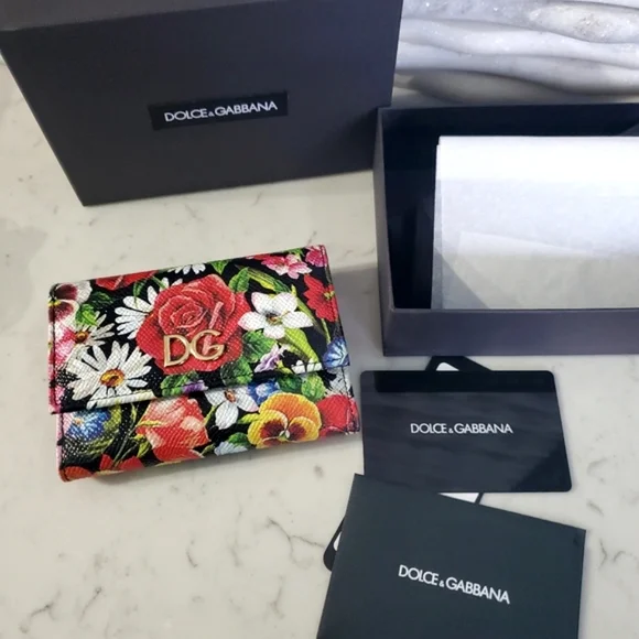 Dolce & Gabbana French Flap Floral Wallet - Picture 6 of 8